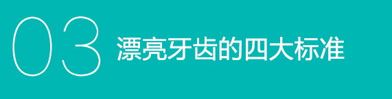 牙齿的四大标准